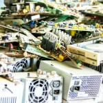 Certified e-waste buyers in Kerala collecting scrap computer circuit boards and power supplies