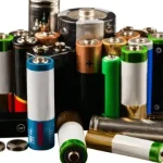 Collection of assorted rechargeable batteries and button cells for safe e-waste recycling.